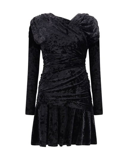 Ganni Black Recycled Polyester Cocktail Dress