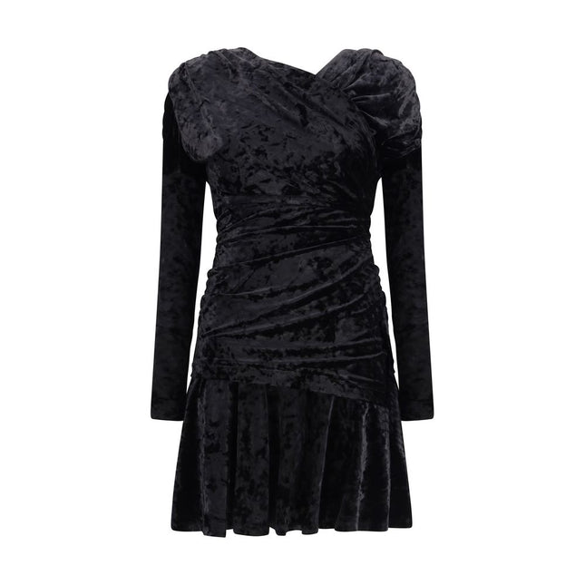 Ganni Black Recycled Polyester Cocktail Dress