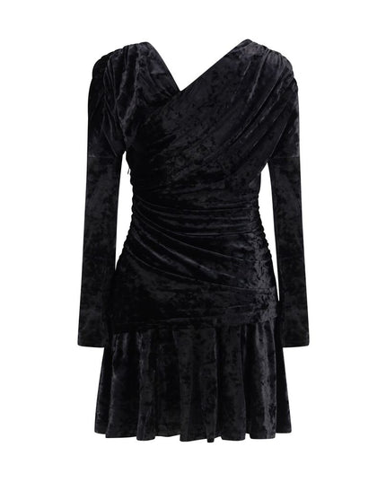Ganni Black Recycled Polyester Cocktail Dress