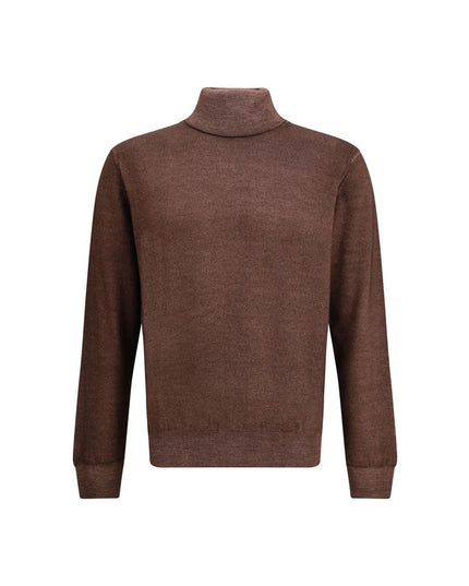 Cruciani Brown Wool Turtleneck