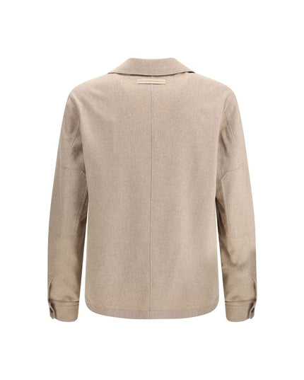 ZEGNA Beige Cashmere Coat