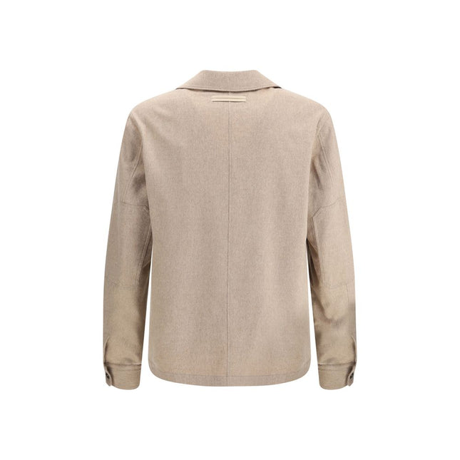 ZEGNA Beige Cashmere Coat
