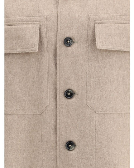 ZEGNA Beige Cashmere Coat