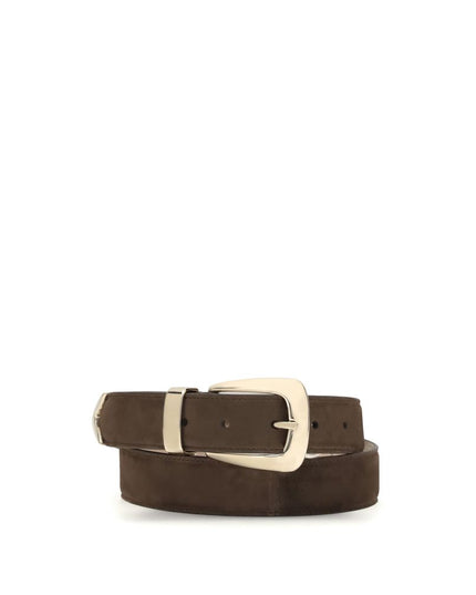 Khaite Brown Calf Leather Bos Taurus Regular Belt