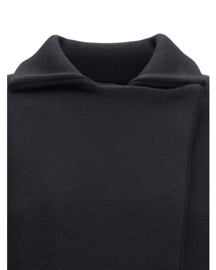 Ella Black Merino Wool Coat