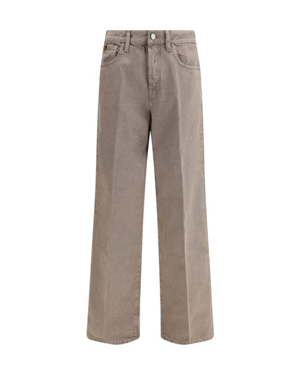 Jacob Cohen Brown Cotton Relaxed Fit Jeans
