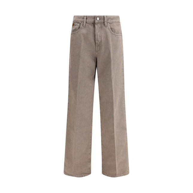 Jacob Cohen Brown Cotton Relaxed Fit Jeans