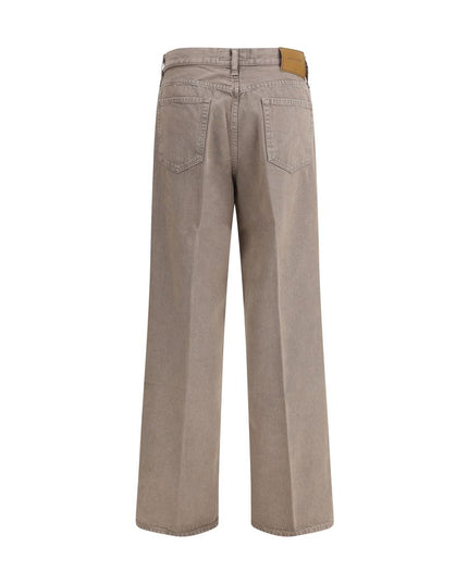 Jacob Cohen Brown Cotton Relaxed Fit Jeans