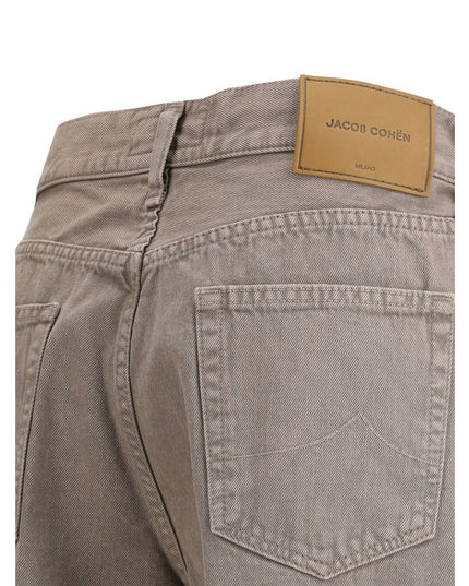 Jacob Cohen Brown Cotton Relaxed Fit Jeans