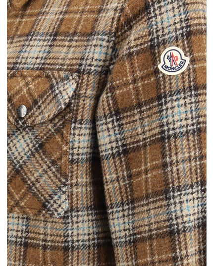 Moncler Brown Fleece Wool Jackets And Coat