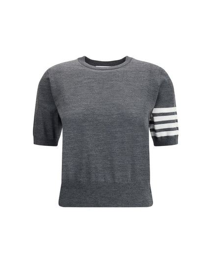 Thom Browne Gray Fleece Wool T-Shirt