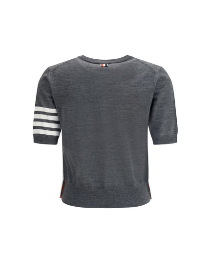 Thom Browne Gray Fleece Wool T-Shirt