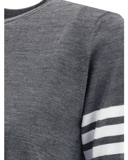 Thom Browne Gray Fleece Wool T-Shirt