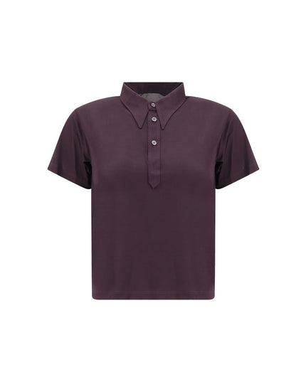 Margiela Purple Viscose Polo Shirt