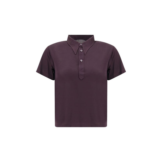 Margiela Purple Viscose Polo Shirt