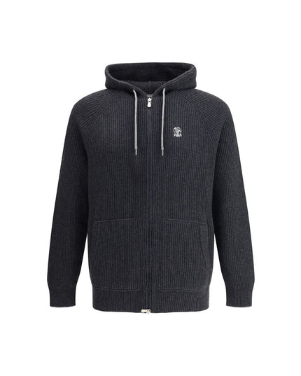 Brunello Cucinelli Black Cashmere Hoodie
