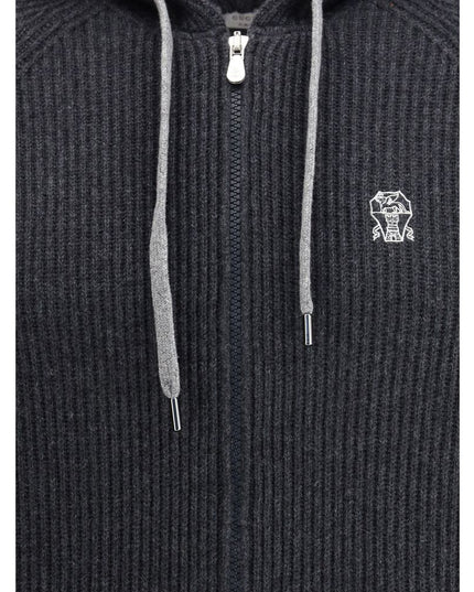 Brunello Cucinelli Black Cashmere Hoodie