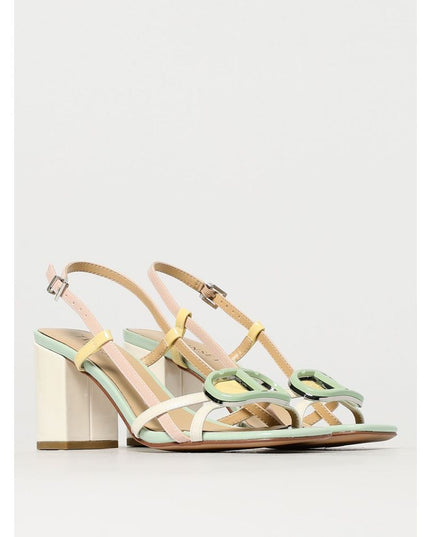 Twinset Blue Patent Leather Stiletto Heel Sandals