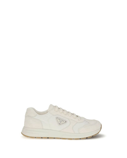 Prada Cream Recycled Polyamide Athletic Sneakers