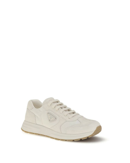 Prada Cream Recycled Polyamide Athletic Sneakers