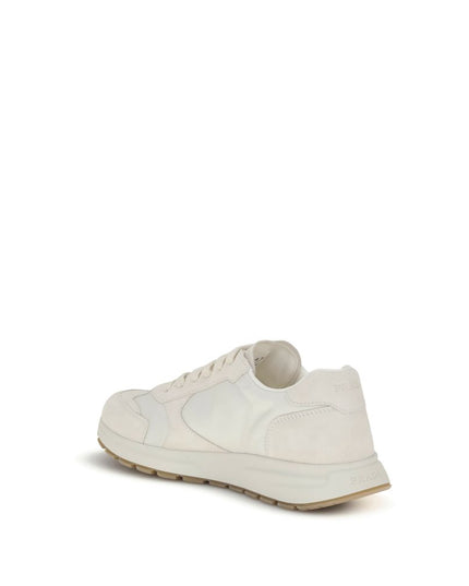 Prada Cream Recycled Polyamide Athletic Sneakers