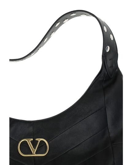 Valentino Garavani Black Lamb Ovis Aries Aries Shoulder Bag