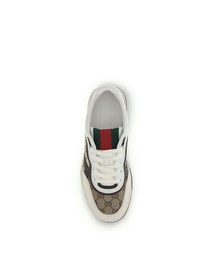Gucci Beige Fabric Low Top Sneakers