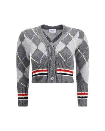 Thom Browne Gray Fleece Wool Cardigan