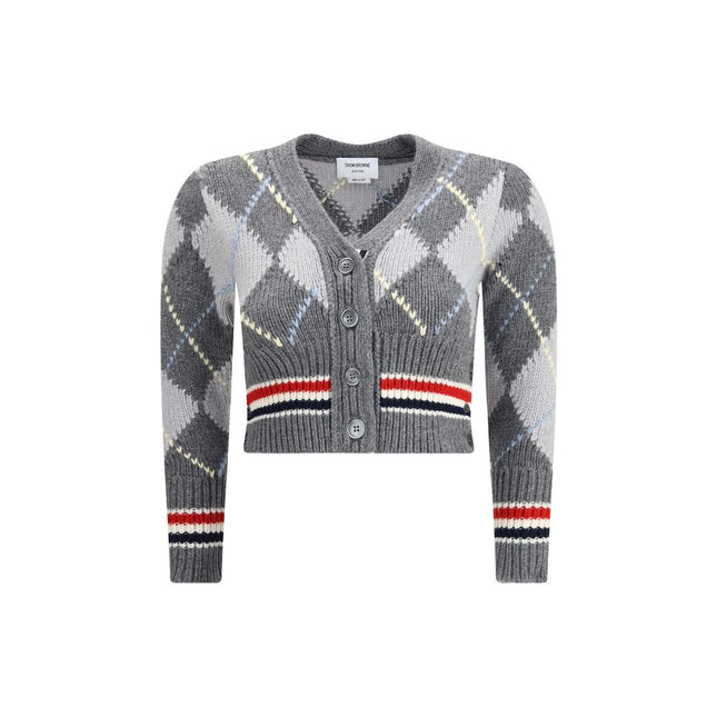 Thom Browne Gray Fleece Wool Cardigan