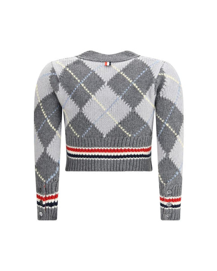 Thom Browne Gray Fleece Wool Cardigan