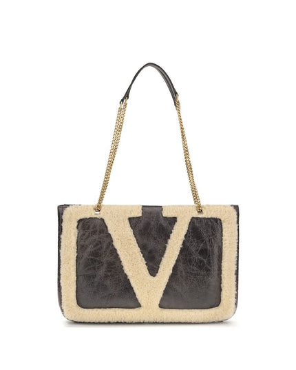 Valentino Garavani Black Lamb Ovis Aries Aries Shoulder Bag