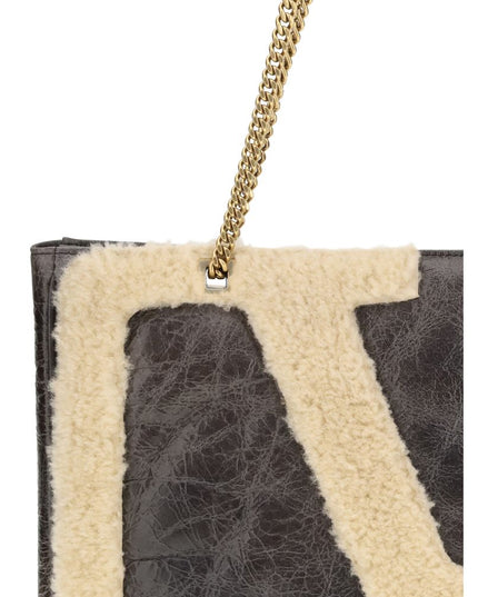 Valentino Garavani Black Lamb Ovis Aries Aries Shoulder Bag