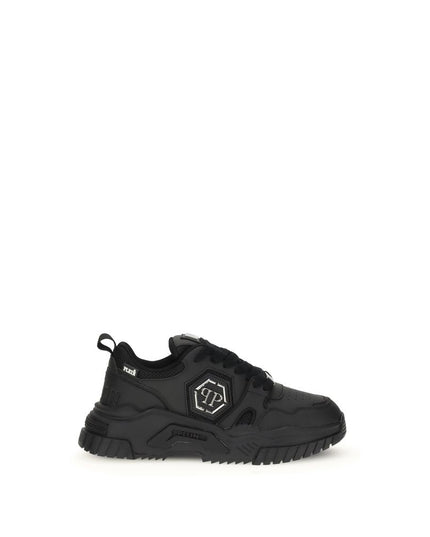 Philipp Plein Black Polyester Athletic Sneakers