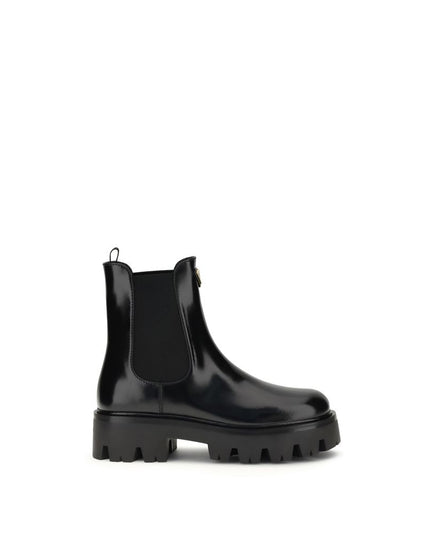 Prada Brushed leather Ankle Boots