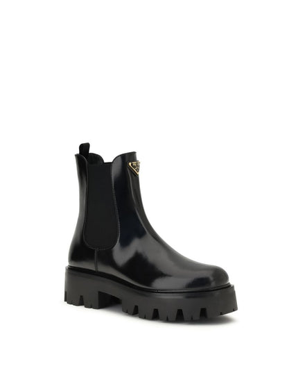 Prada Brushed leather Ankle Boots