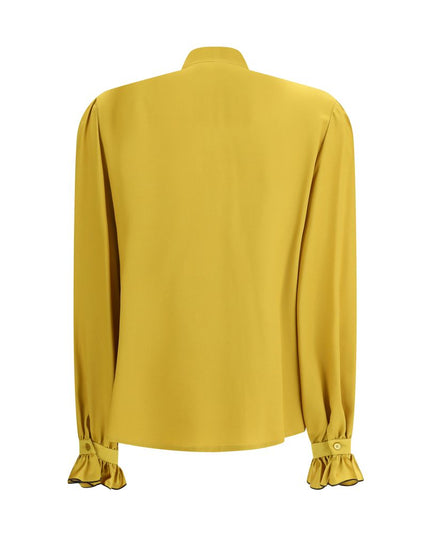 Valentino Yellow Silk Blouse