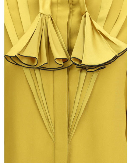 Valentino Yellow Silk Blouse
