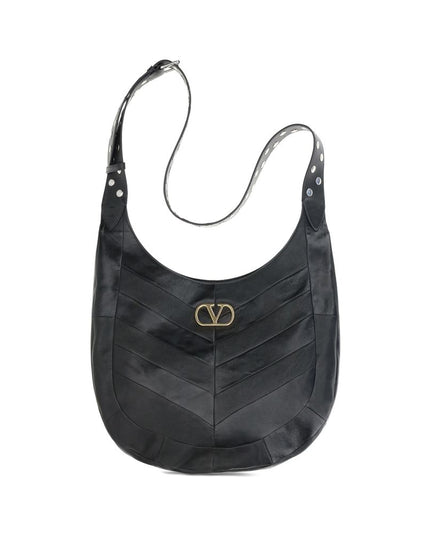 Valentino Garavani Black Leather Shoulder Bag