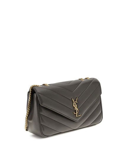 Saint Laurent Gray Calf Leather Bos Taurus Shoulder Bag