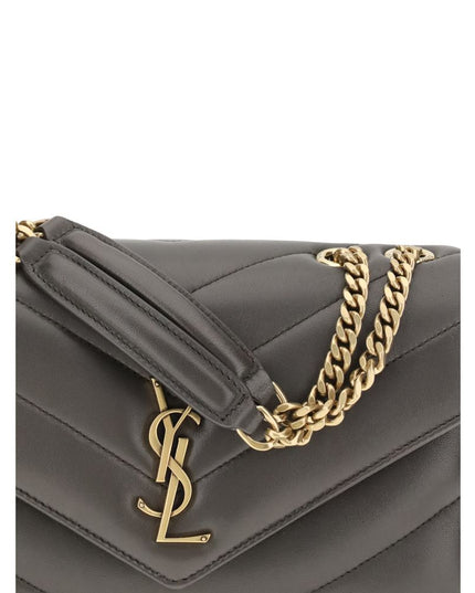 Saint Laurent Gray Lamb Ovis Aries Aries Shoulder Bag