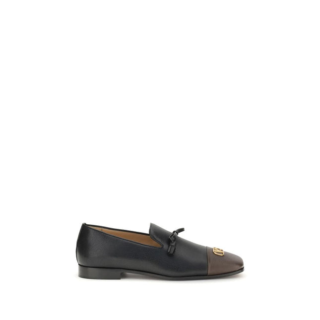 Valentino Garavani Black Goatskin Slip-On Loafers