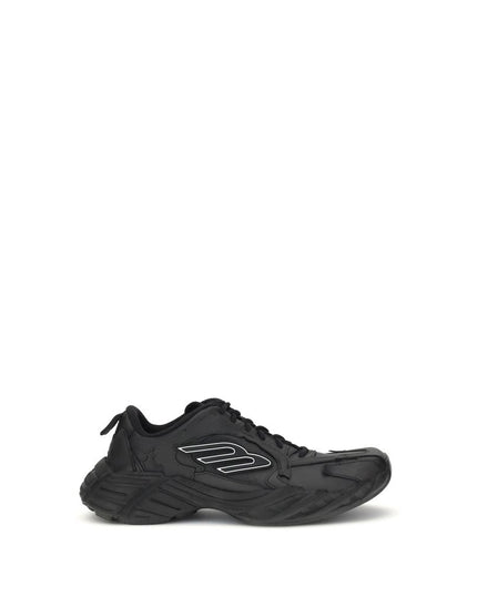 Balenciaga Black Calf Leather Bos Taurus Athletic Sneakers