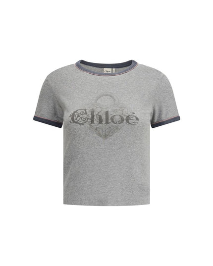 Chloé Gray Cotton T-Shirt