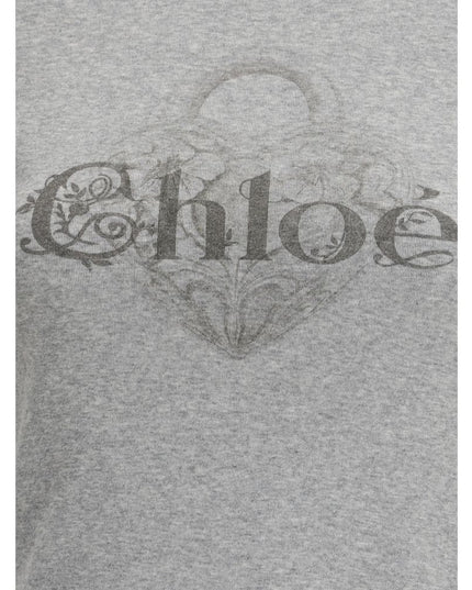 Chloé Gray Cotton T-Shirt