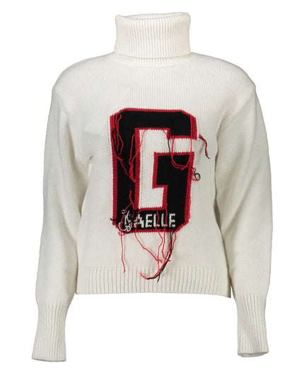 Gaelle Paris Bianco Acrylic Women Sweater