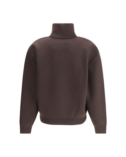 Saint Laurent Brown Lamb Leather Sweatshirt
