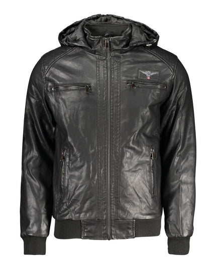 Accademia Militare Black Polyester Men's Jacket