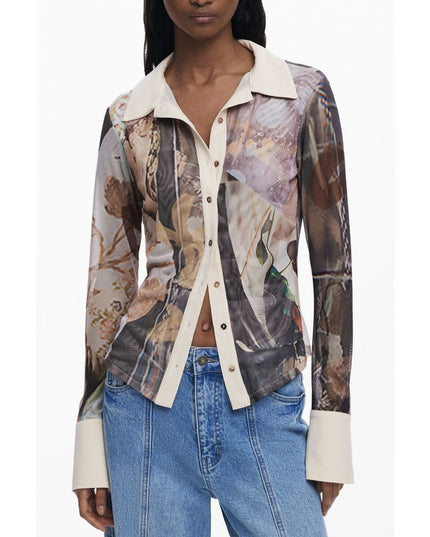 Desigual Beige Polyester Women Shirt