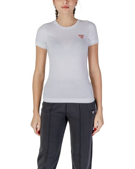 Guess White Cotton T-Shirt