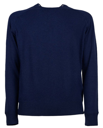 Emilio Romanelli Blue Cashmere Men Sweater